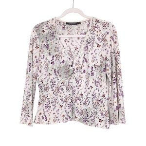 Rampage vintage Y2K ditsy floral top cottagecore feminine coquette 3/4 sleeve